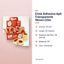 CINTA ADHESIVA APLI TRANSPARENTE 19MM×33M - características principales