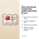 CINTA DE PINTOR CARROCERO 25MM×45M PAPEL 60 g/m² - características principales