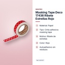 MASKING TAPE DECO 17436 RIBETE ESTRELLAS ROJO - características principales