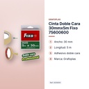 CINTA DOBLE CARA 30MMX5M FIXO 75600600 - características principales