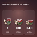 CINTA DOBLE CARA 30MMX5M FIXO 75600600 - formato de venta: paquete de 10, caja de 40