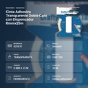 CINTA ADHESIVA TRANSPARENTE DOBLE CARA CON DISPENSADOR 6MMX25M  - resumen de atributos