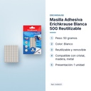 MASILLA ADHESIVA ERICHKRAUSE BLANCA 50G  REUTILIZABLE  - características principales