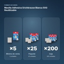 MASILLA ADHESIVA ERICHKRAUSE BLANCA 50G  REUTILIZABLE  - formato de venta: paquete de 25, caja de 200