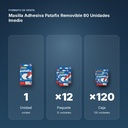 MASILLA ADHESIVA PATAFIX REMOVIBLE 80 UNIDADES IMEDIO - formato de venta: paquete de 12, caja de 120