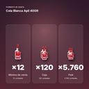 COLA BLANCA APLI 40GR - formato de venta: caja de 120, palé de 5760