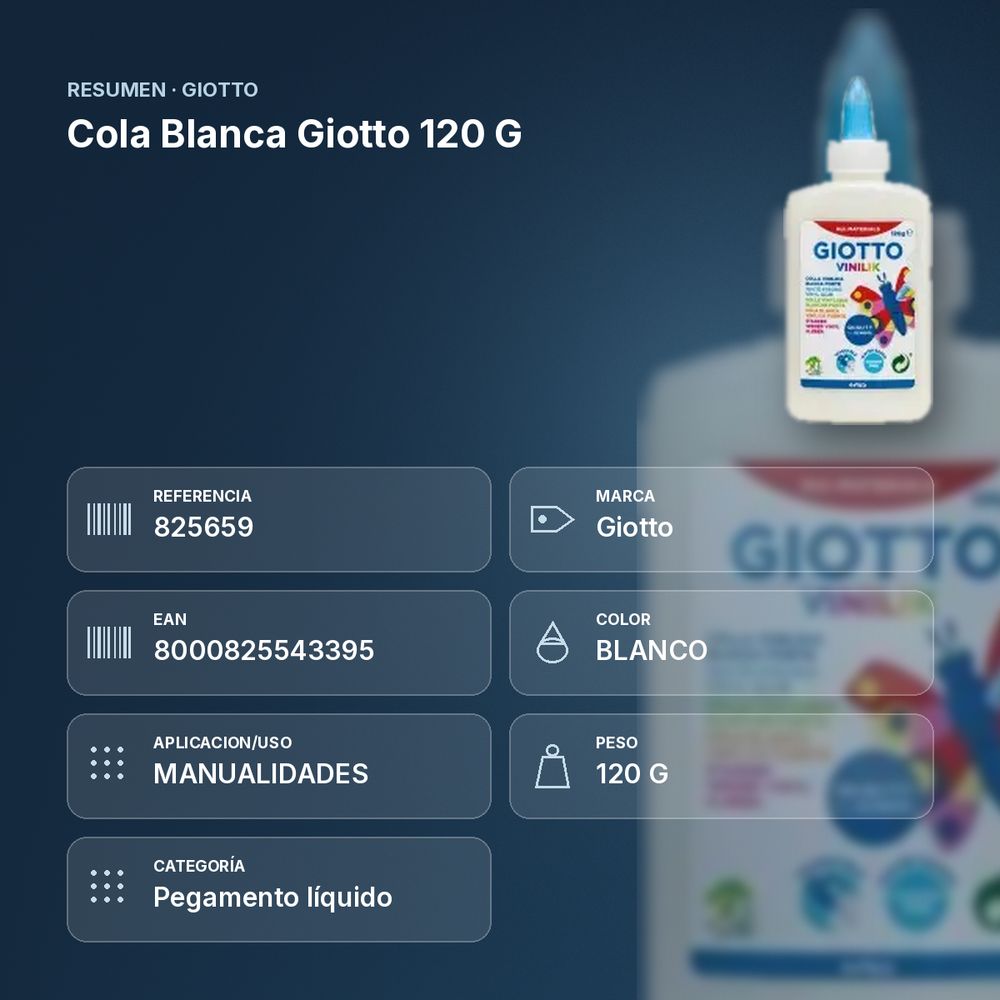 COLA BLANCA GIOTTO 120 G  - resumen de atributos