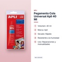 PEGAMENTO COLA UNIVERSAL APLI 40 ML - características principales