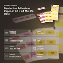 BANDERITAS ADHESIVAS PAPER-IN 40 × 44 MM (24 UDS) - resumen de atributos