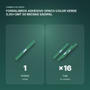 FORRALIBROS ADHESIVO OPACO COLOR VERDE 0,50x3MT 50 MICRAS SADIPAL - formato de venta: caja de 16