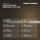 FORRO ADHESIVO REMOVIBLE 0,50x1,5M - resumen de atributos