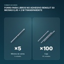FORRO PARA LIBROS NO ADHESIVO RENOLIT 50 MICRAS 0,45 x 2 M TRANSPARENTE - formato de venta: caja de 100