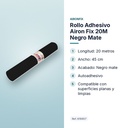 ROLLO ADHESIVO AIRON FIX 20M NEGRO MATE - características principales