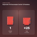 SEPARADOR A4 EXACOMPTA CARTÓN 12 PESTAÑAS - formato de venta: caja de 25