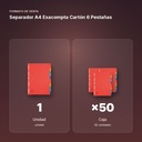 SEPARADOR A4 EXACOMPTA CARTÓN 6 PESTAÑAS - formato de venta: caja de 50