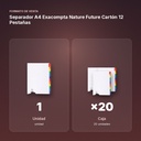 SEPARADOR A4 EXACOMPTA NATURE FUTURE CARTÓN 12 PESTAÑAS - formato de venta: caja de 20
