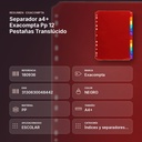 SEPARADOR A4+ EXACOMPTA PP 12 PESTAÑAS TRANSLÚCIDO - resumen de atributos