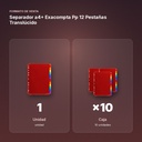 SEPARADOR A4+ EXACOMPTA PP 12 PESTAÑAS TRANSLÚCIDO - formato de venta: caja de 10