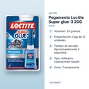 PEGAMENTO LOCTITE SUPER GLUE-3 20G  - características principales