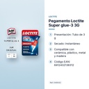 PEGAMENTO LOCTITE SUPER GLUE-3 3G  - características principales