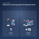 PEGAMENTO LOCTITE SUPER GLUE3 5G APLICADOR PINCEL - formato de venta: paquete de 15