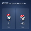 PEGAMENTO LOCTITE SUPER GLUE3 POWER EASY 3G - formato de venta: paquete de 12