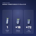 BARRAS TERMOFUSIBLES 11x15cm 6 UD - formato de venta: paquete de 18, caja de 72