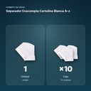 SEPARADOR EXACOMPTA CARTULINA BLANCA A–Z  - formato de venta: caja de 10