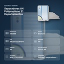 SEPARADORES A4 POLIPROPILENO 31 DEPARTAMENTOS  - resumen de atributos