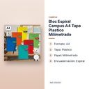 BLOC ESPIRAL CAMPUS A4 TAPA PLASTICO MILIMETRADO - características principales