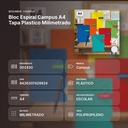 BLOC ESPIRAL CAMPUS A4 TAPA PLASTICO MILIMETRADO - resumen de atributos
