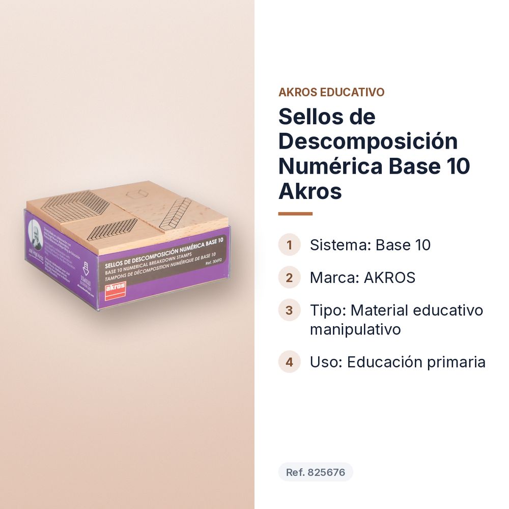 SELLOS DE DESCOMPOSICIÓN NUMÉRICA BASE 10 AKROS - características principales