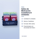 SELLOS DE MOTIVACIÓN CASTELLANO 8 UNIDADES - características principales