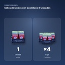 SELLOS DE MOTIVACIÓN CASTELLANO 8 UNIDADES - formato de venta: caja de 4