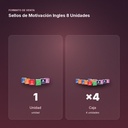 SELLOS DE MOTIVACIÓN INGLES 8 UNIDADES - formato de venta: caja de 4