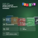 SELLOS ESPECIAL PROFESORES ALEMÁN 6 UNIDADES - resumen de atributos
