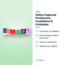 SELLOS ESPECIAL PROFESORES CASTELLANO 6 UNIDADES - características principales
