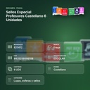 SELLOS ESPECIAL PROFESORES CASTELLANO 6 UNIDADES - resumen de atributos