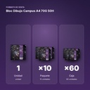 BLOC DIBUJO CAMPUS A4 70G 50H - formato de venta: paquete de 10, caja de 60