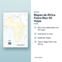 MAPAS DE ÁFRICA FÍSICO BLOC 50 HOJAS - características principales