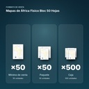 MAPAS DE ÁFRICA FÍSICO BLOC 50 HOJAS - formato de venta: paquete de 50, caja de 500