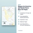 MAPAS DE AMERICA DEL NORTE FISICO BLOC 50 HOJAS - características principales