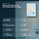 MAPAS DE AMERICA DEL SUR POLITICO BLOC 50 HOJAS - resumen de atributos