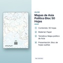 MAPAS DE ASIA POLITICO BLOC 50 HOJAS - características principales