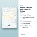 MAPAS DE ASIA FISICO BLOC 50 HOJAS - características principales