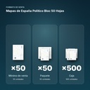 MAPAS DE ESPAÑA POLITICO BLOC 50 HOJAS - formato de venta: paquete de 50, caja de 500