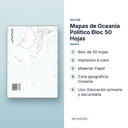 MAPAS DE OCEANIA POLITICO BLOC 50 HOJAS - características principales