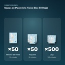 MAPAS DE PLANISFERIO FISICO BLOC 50 HOJAS - formato de venta: paquete de 50, caja de 500