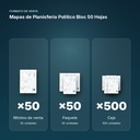 MAPAS DE PLANISFERIO POLITICO BLOC 50 HOJAS - formato de venta: paquete de 50, caja de 500