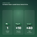 CARTABÓN FABER-CASTELL GAMA VERDE 16 CM - formato de venta: paquete de 10, caja de 40